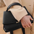 Women’s Split Leather Flap Crossbody Shoulder Handbag