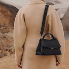 Women’s Split Leather Flap Crossbody Shoulder Handbag