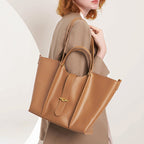 Women’s Minimal Genuine Leather Tote Bags