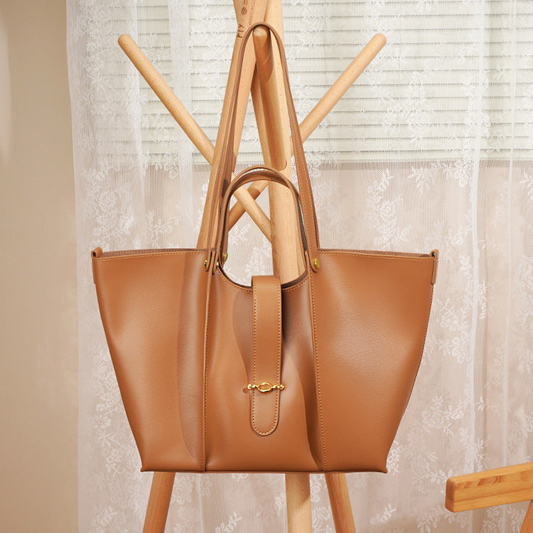 Women’s Minimal Genuine Leather Tote Bags