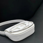 Women’s Letter D Genuine Leather Baguette Shoulder Bags
