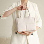 Women’s Woven Crossbody Shoulder Tote Bags in Genuine Leather
