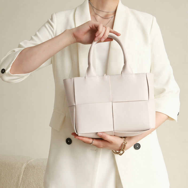 Women’s Woven Crossbody Shoulder Tote Bags in Genuine Leather