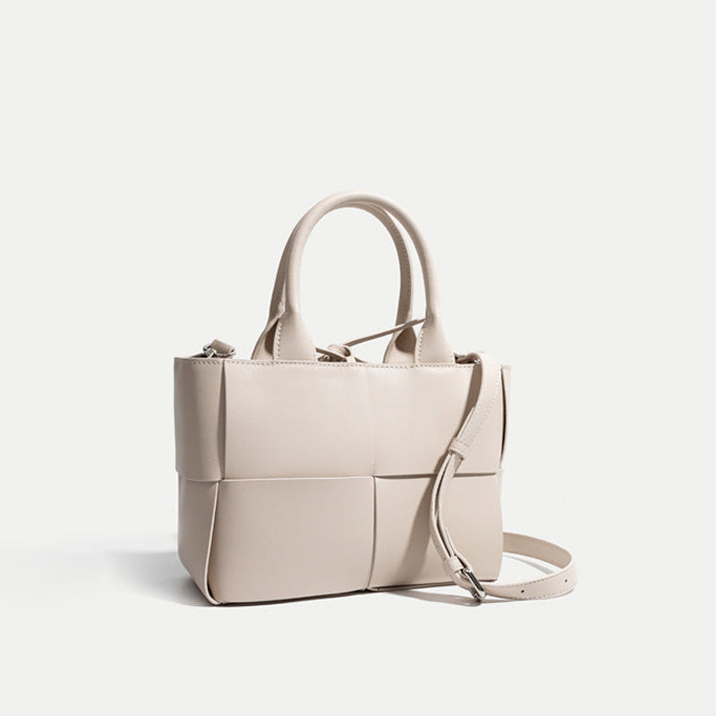 Women’s Woven Crossbody Shoulder Tote Bags in Genuine Leather