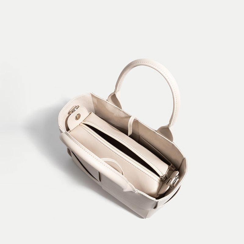 Women’s Woven Crossbody Shoulder Tote Bags in Genuine Leather