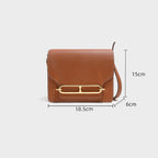 Women’s Genuine Leather Pig Nose Lock Buckle Crossbody Bag
