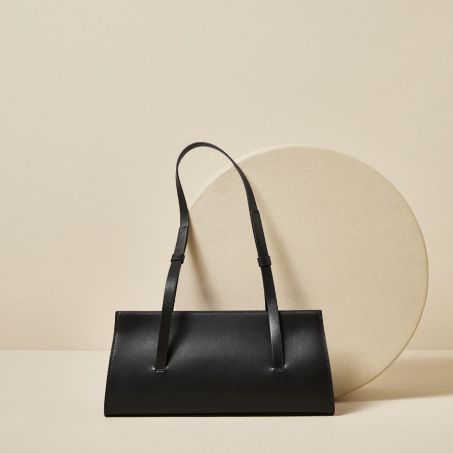 Women’s Genuine Leather Shoulder Baguette Bag