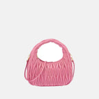 Women’s Quilted Zipper Hobo Shoulder Handbags in Lambskin Leather