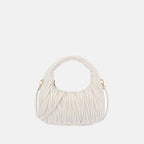 Women’s Quilted Zipper Hobo Shoulder Handbags in Lambskin Leather