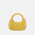 Women’s Quilted Zipper Hobo Shoulder Handbags in Lambskin Leather