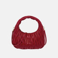 Women’s Quilted Zipper Hobo Shoulder Handbags in Lambskin Leather