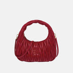Women’s Quilted Zipper Hobo Shoulder Handbags in Lambskin Leather