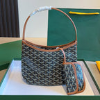 Women’s Canvas Leather Trim Mini Hobo Bag