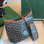 Women’s Canvas Leather Trim Mini Hobo Bag