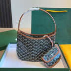 Women’s Canvas Leather Trim Mini Hobo Bag