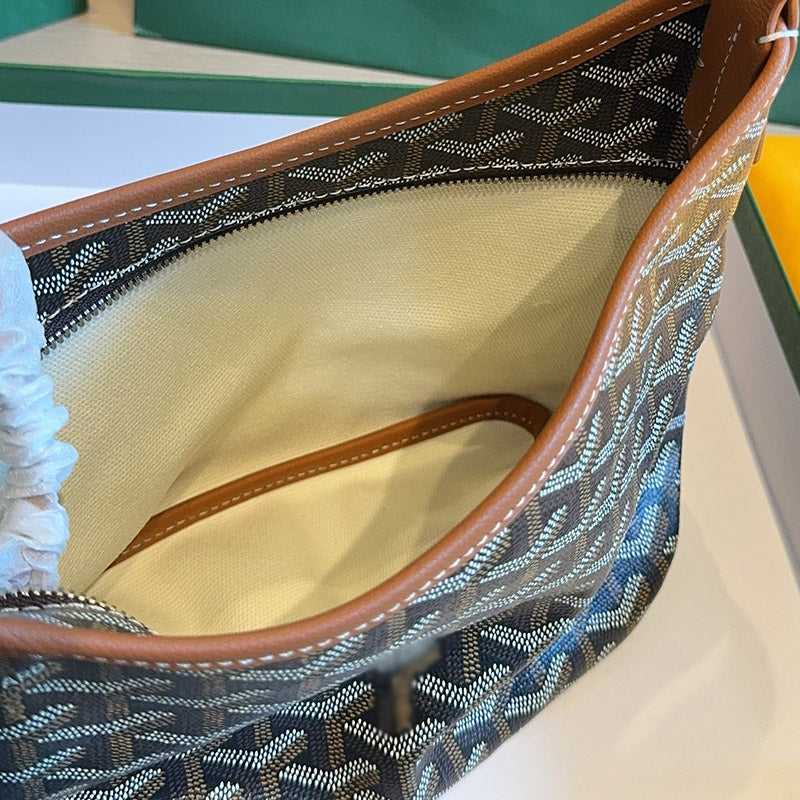 Women’s Canvas Leather Trim Mini Hobo Bag
