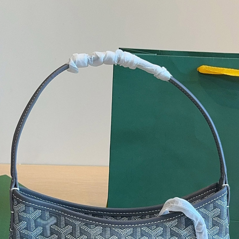 Women’s Canvas Leather Trim Mini Hobo Bag