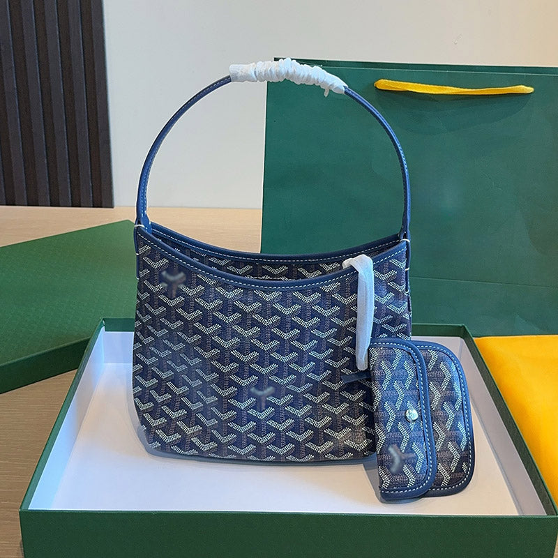 Women’s Canvas Leather Trim Mini Hobo Bag