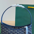 Women’s Canvas Leather Trim Mini Hobo Bag