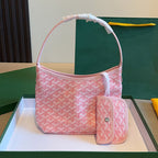 Women’s Canvas Leather Trim Mini Hobo Bag