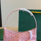 Women’s Canvas Leather Trim Mini Hobo Bag