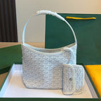 Women’s Canvas Leather Trim Mini Hobo Bag