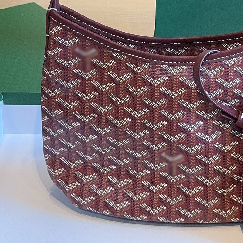 Women’s Canvas Leather Trim Mini Hobo Bag