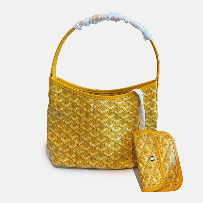 Women’s Canvas Leather Trim Mini Hobo Bag