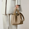 Women’s Genuine Leather Shoulder Bucket Handbag