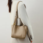 Women’s Genuine Leather Shoulder Bucket Handbag