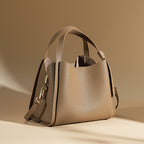 Women’s Genuine Leather Minimalist Shoulder Bucket Bag
