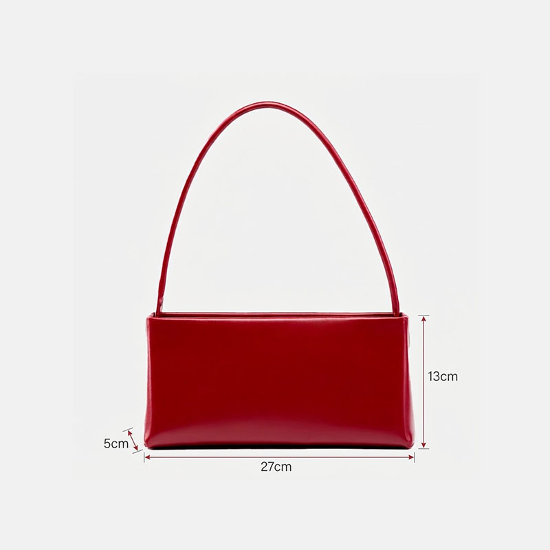Women’s Minimalist Genuine Leather Baguette Bag