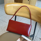 Women’s Minimalist Genuine Leather Baguette Bag