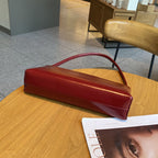 Women’s Minimalist Genuine Leather Baguette Bag