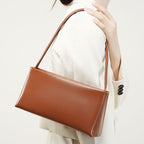 Women’s Minimalist Genuine Leather Baguette Bag