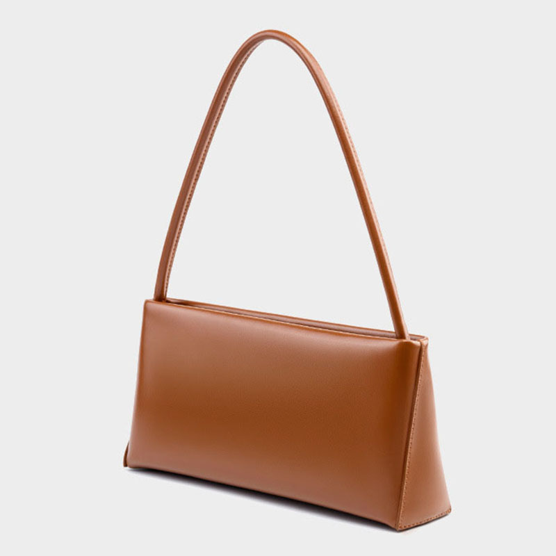 Women’s Minimalist Genuine Leather Baguette Bag