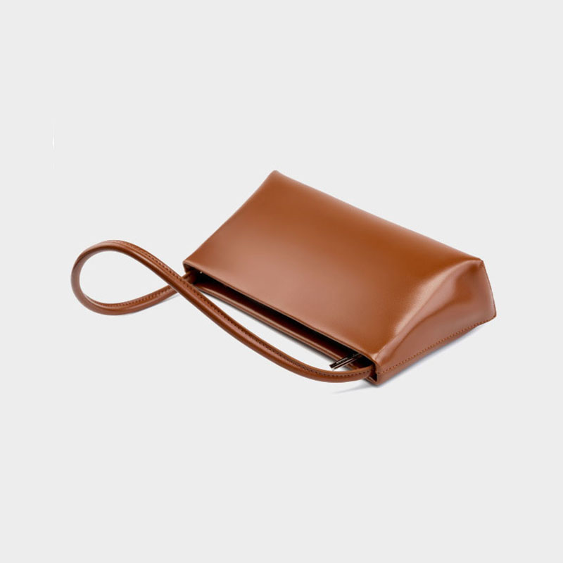 Women’s Minimalist Genuine Leather Baguette Bag