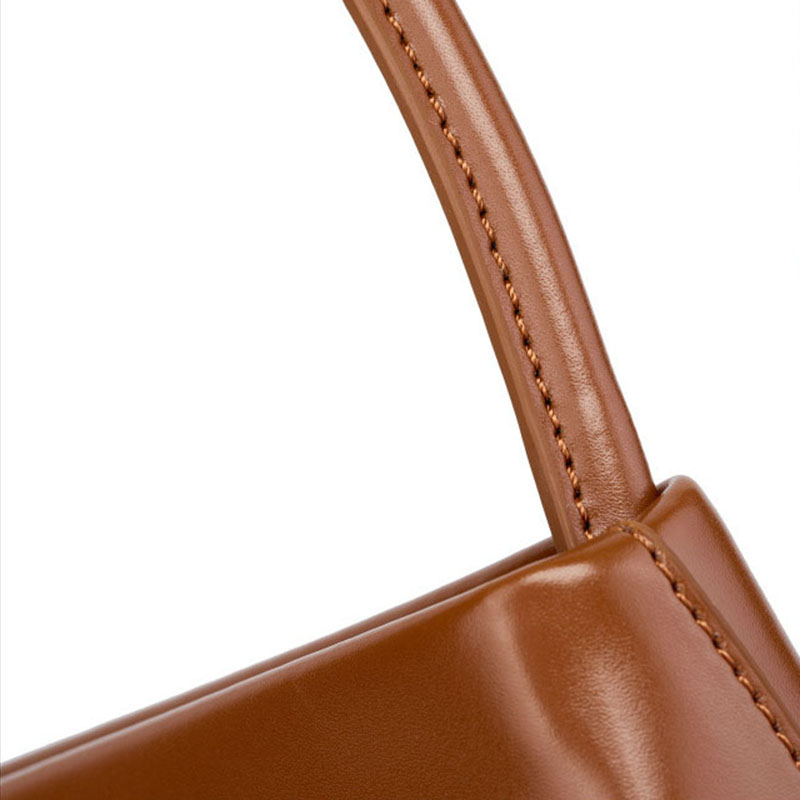 Women’s Minimalist Genuine Leather Baguette Bag