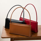 Women’s Minimalist Genuine Leather Baguette Bag
