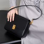 Women’s Vintage Genuine Leather Lock Shoulder Bags