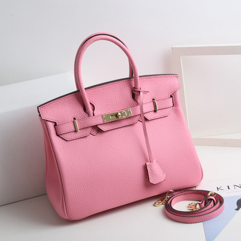 Women’s Genuine Leather Top Handle Handbags – 25cm
