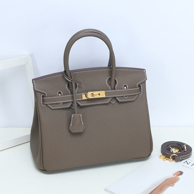 Women’s Genuine Leather Top Handle Handbags – 25cm
