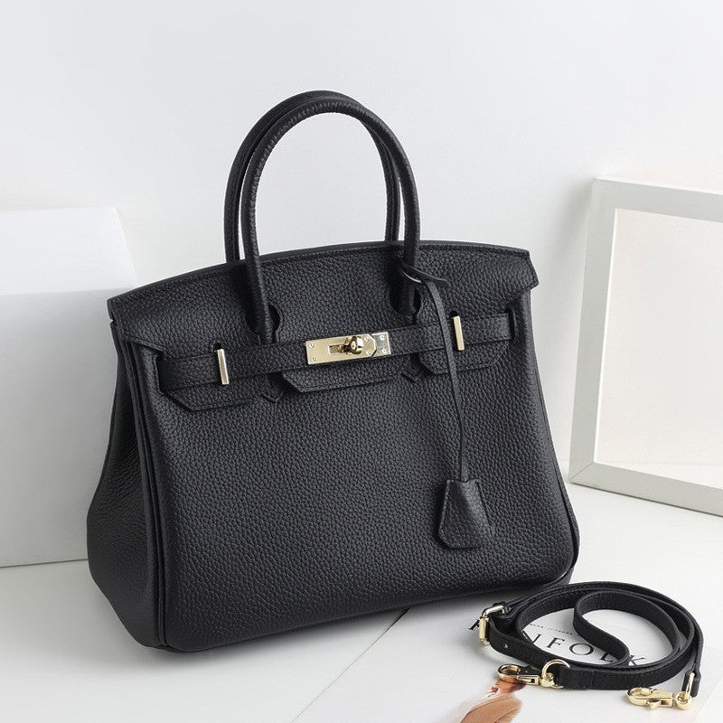 Women’s Genuine Leather Top Handle Handbags – 25cm
