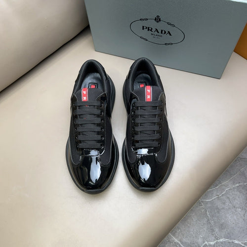 America's Cup Patent Sneakers in black and red