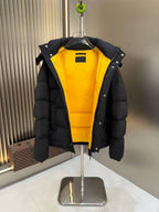 Detachable Hood Puffer Jacket in black