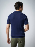 The Sandhurst Rib Polo in Navy