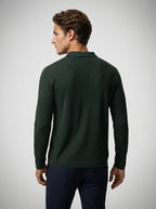 The Melrose Knit Polo in Dark Green