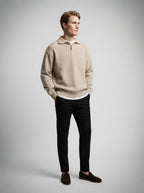 The Thurloe Polo Sweater in Khaki