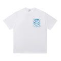 Anagram Multicolor Patch T-Shirt in white and blue