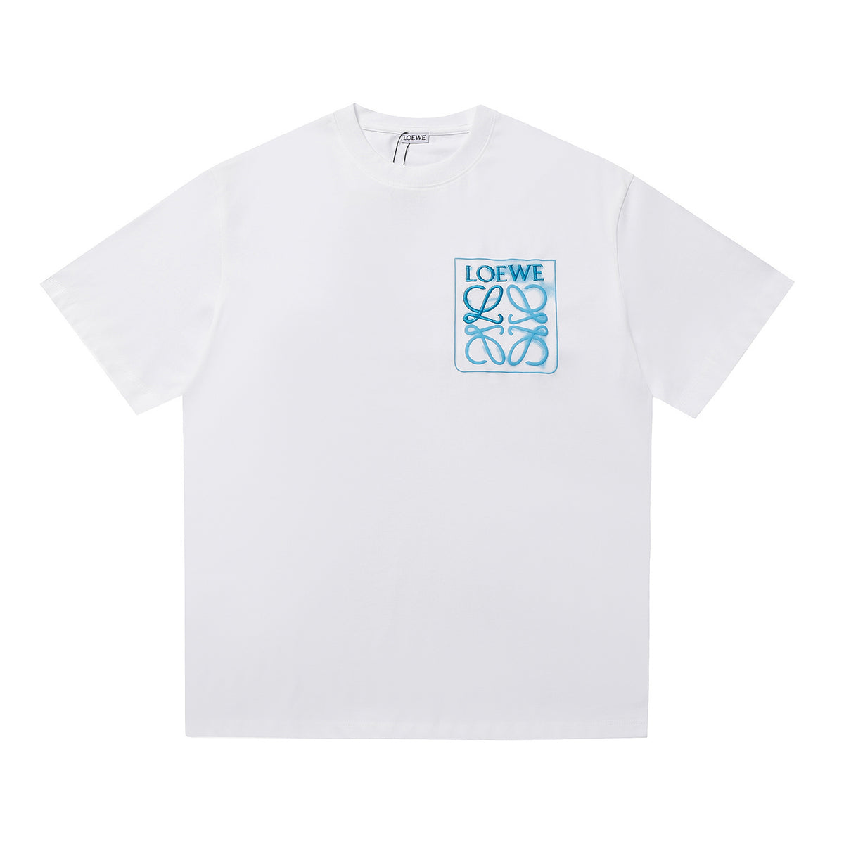 Anagram Multicolor Patch T-Shirt in white and blue